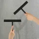 Силиконовый водосгон для окон и душевых кабин с держателем, серый