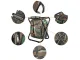 Folding Fishing Chair with Backpack and Cooler Bag 3-in-1, Camouflage