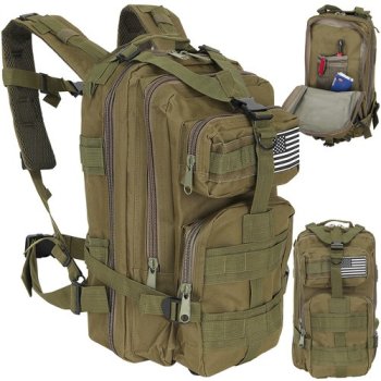 Trizand 00023243 Military Style Backpack, 26L, Green