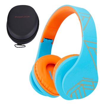 Беспроводные детские наушники PowerLocus P2 Kids, синие/оранжевые