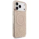Guess IML Flowers Electro Pearl Strap MagSafe Case for iPhone 17 Pro Max, Pink