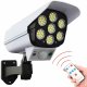 Saules LED lampa ar 77 diodēm un novērošanas kameras mulāža, imitācija, balta