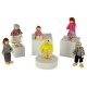Wooden Doll Family Set for Dollhouses 6 Poseable Figures