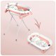 Foldable Baby Bathtub with Stand, Thermometer & Insert Ricokids RK-287, white-pink