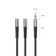Audio adapteris Orico AX2 3.5 mm austiņu un mikrofona sadalītājs 1 m, melns