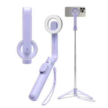 Spigen S571W MagSafe Bluetooth Selfie Stick со штативом - фиолетовый