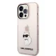 Karl Lagerfeld Ikonik Choupette iPhone 14 Pro Hardcase, Pink
