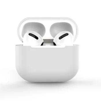 Силиконовый чехол для наушников AirPods 2 / AirPods 1, белый