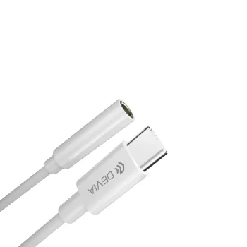 Devia EC608 USB-C to 3.5mm Audio Adapter White