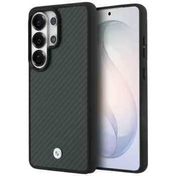 BMW Sign Magnetic Carbon Fiber MagSafe vāciņš priekš Samsung Galaxy S26 Ultra, melns