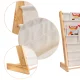 Bērnu grāmatu plaukts, 76,5 cm, koks/audums, bāzēts Montessori stilā