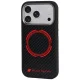 Чехол Audi RSQ Carbon Fiber Sport MagSafe для iPhone 18 Pro / 17 Pro, черный