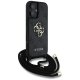 Guess 4G Big Logo Cord Strap Crossbody Vāciņš iPhone 16 Plus Melns