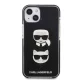 Karl Lagerfeld Karl & Choupette Head vāciņš iPhone 13 mini, melns