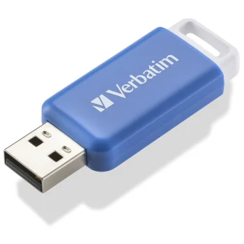 USB-флешка Verbatim DataBar, 64 ГБ, USB 2.0, синяя