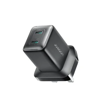 Joyroom JR-TCG17 GaN 45W tīkla lādētājs ar 2 x USB-C (UK spraudnis), melns