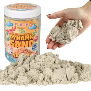 TUBAN Kinētiskās Smiltis Burkā 1kg, Bēšs | Kinetic Magic Sand Purple