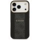 Guess iPhone 17 Pro vāciņš 4G PU Stripe MagSafe, melns