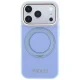 Guess Ring Stand 360 MagSafe vāciņš iPhone 18 Pro Max / 17 Pro Max, gaiši zils