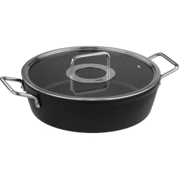 Fissler Adamant Casserole with Glass Lid, 28 cm, 4.3 l, Black