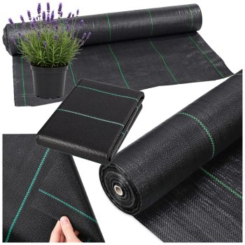 DIVODV Thick Weed Control Fabric 70g/m² 1x50m, Black