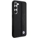 BMW BMHCS23M22RDPK Leather Textured & Stripe vāciņš Samsung Galaxy S23+ melns