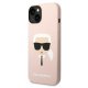 Karl Lagerfeld Silicone Karl\'s Head vāciņš iPhone 14 Plus, rozā