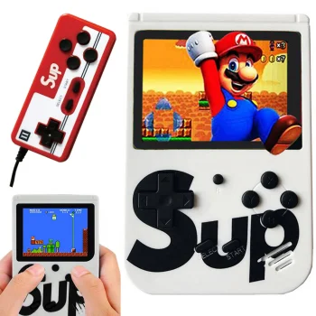 Мини ретро портативная игровая консоль, 400 игр, 3.0" TV, белая/красная