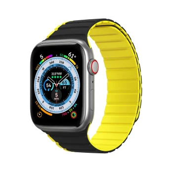 Магнитный ремешок для Apple Watch 41 / 40 / 38 мм Dux Ducis LD Version, черно-желтый
