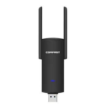 Bezvadu Wi-Fi USB adapteris, 1300 Mbps, 2.4 GHz / 5 GHz, USB 3.0, melns