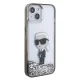 Чехол Karl Lagerfeld для iPhone 15 Liquid Glitter Ikonik, прозрачный
