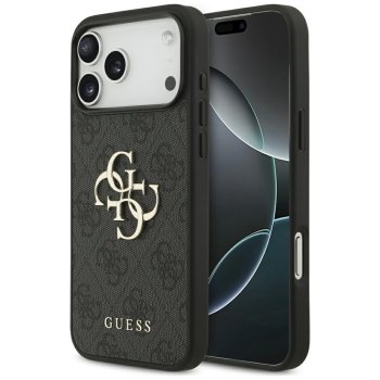 Guess 4G Big Logo vāciņš iPhone 17 Pro Max telefonam – melns | Phone Case Cover