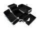Makeup Case Box Cosmetic Bag Organizer - 25x17x17cm, Black