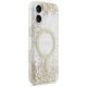 Guess iPhone 17 Case Resin Bottom Glitter MagSafe, Gold
