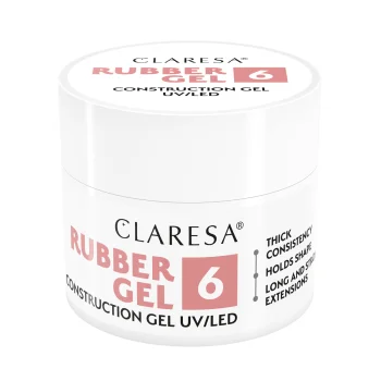Claresa Rubber Gel 6 nagu modelēšanas želeja, 90 g