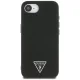 Guess Grained Triangle MagSafe vāciņš Apple iPhone 16e Melns
