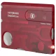 Victorinox SwissCard Lite daudzfunkcionāla karte, sarkana caurspīdīga