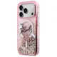 Karl Lagerfeld šķidro spīdumu Karl Script Logo MagSafe vāciņš iPhone 17 Pro – rozā | Phone Case Cover