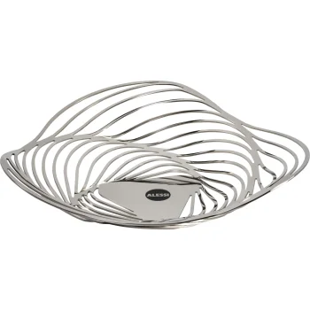 Ваза для фруктов Alessi Trinity ACO03, 33 см, серебристая