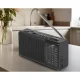 LTC REGA Portable Radio, FM AM SW, USB, TF, AUX, Mini LED Flashlight, Black