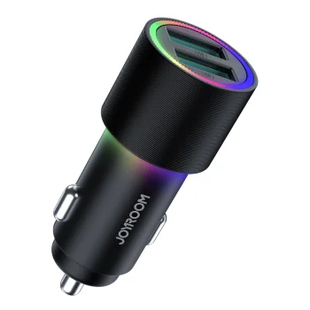 Автомобильное зарядное устройство Joyroom JR-CL10 2x USB, 24W, черное