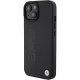 BMW iPhone 15 Plus vāciņš Leather Hot Stamp MagSafe, melns