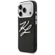 Karl Lagerfeld IML Glitter KL Diamond Logo vāciņš iPhone 17 Pro telefonam – melns | Phone Case Cover