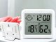 Elektroniskais iekštelpu termometrs ar higrometru, pulksteni un kalendāru