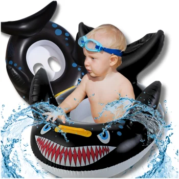 Bakalu Inflatable Baby Swim Ring with Seat Rekin Black, 62 x 50 cm