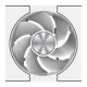 Korpusa ventilators Darkflash DM8 LINE White, 4-pin PWM ARGB, balts