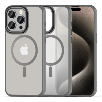 Apple iPhone 15 Pro Max 6.7'' Tech-Protect MagMat 2 MagSafe Case Cover, Titanium Matte | Telefona Vāciņš Maciņš...