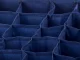 Underwear and Socks Drawer Organizer, 24 Compartments, Navy Blue