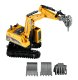 RC Crawler Excavator and Dump Truck Set with Lights & Smoke