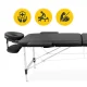 4FIZJO Portable Aluminum Massage Table, 70 cm, Black